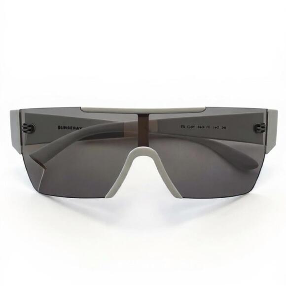 Burberry Accessories - Burberry Logo Hologram Shield Wide Frame White Gray Sunglasses Shades BE4291